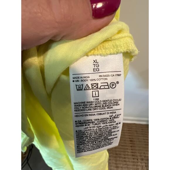 NWT Old Navy size XL yellow cotton gauze sundress with pockets - Picture 4 of 4